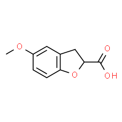 ChemSpider 2D Image | 5-Methoxy-2,3-dihydrobenzofuran-2-carboxylic acid | C10H10O4