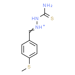 ChemSpider 2D Image | 2-Carbamothioyl-1-[4-(methylsulfanyl)benzylidene]hydrazinium | C9H12N3S2