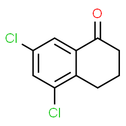 ChemSpider 2D Image | 5,7-dichloro-2-tetralone | C10H8Cl2O