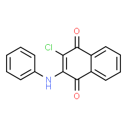ChemSpider 2D Image | 2-Anilino-3-chloro-1,4-naphthoquinone | C16H10ClNO2