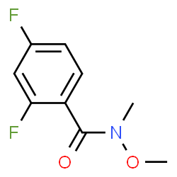 ChemSpider 2D Image | 2,4-DIFLUORO-N-METHOXY-N-METHYLBENZAMIDE | C9H9F2NO2