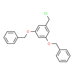 ChemSpider 2D Image | 1,3-Bis(benzyloxy)-5-(chloromethyl)benzene | C21H19ClO2