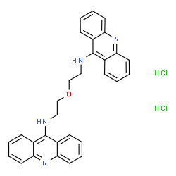 ChemSpider 2D Image | N,N'-(Oxydi-2,1-ethanediyl)di(9-acridinamine) dihydrochloride | C30H28Cl2N4O