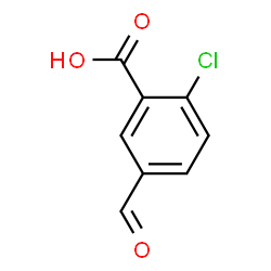 ChemSpider 2D Image | 2-Chloro-5-formylbenzoic acid | C8H5ClO3