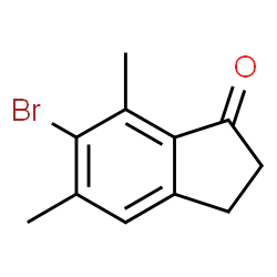 ChemSpider 2D Image | 6-Bromo-5,7-dimethyl-1-indanone | C11H11BrO