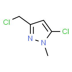 ChemSpider 2D Image | 5-Chloro-3-(chloromethyl)-1-methyl-1H-pyrazole | C5H6Cl2N2