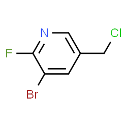ChemSpider 2D Image | 3-Bromo-5-(chloromethyl)-2-fluoropyridine | C6H4BrClFN
