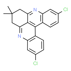 ChemSpider 2D Image | 3,11-Dichloro-7,8-dihydro-7,7-dimethyl-6H-quino(2,3,4-kl)acridine | C21H16Cl2N2