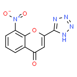 ChemSpider 2D Image | 8-Nitro-2-(1H-tetrazol-5-yl)-4H-chromen-4-one | C10H5N5O4