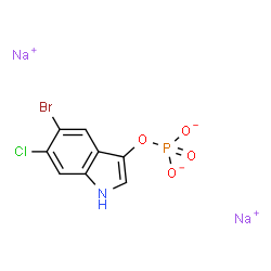 ChemSpider 2D Image | Disodium 5-bromo-6-chloro-1H-indol-3-yl phosphate | C8H4BrClNNa2O4P
