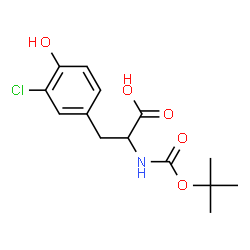 ChemSpider 2D Image | 3-Chloro-N-{[(2-methyl-2-propanyl)oxy]carbonyl}tyrosine | C14H18ClNO5