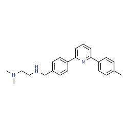 ChemSpider 2D Image | N,N-Dimethyl-N'-{4-[6-(4-methylphenyl)-2-pyridinyl]benzyl}-1,2-ethanediamine | C23H27N3