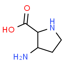 ChemSpider 2D Image | 3-Aminoproline | C5H10N2O2