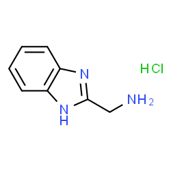 ChemSpider 2D Image | 1-(1H-1,3-benzodiazol-2-yl)methanamine hydrochloride | C8H10ClN3