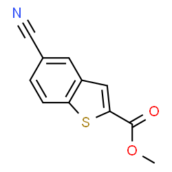 ChemSpider 2D Image | Methyl-5-cyan-1-benzothiophen-2-carboxylat | C11H7NO2S
