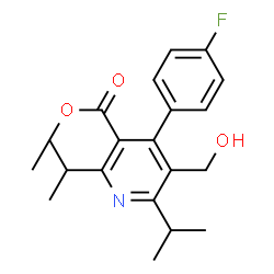 ChemSpider 2D Image | Methyl 4-(4-fluorophenyl)-5-(hydroxymethyl)-2,6-diisopropylnicotinate | C20H24FNO3
