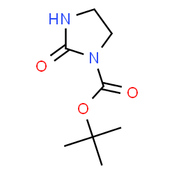 ChemSpider 2D Image | tert-butyl 2-oxoimidazolidine-1-carboxylate | C8H14N2O3