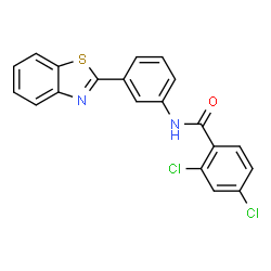 ChemSpider 2D Image | N-[3-(1,3-Benzothiazol-2-yl)phenyl]-2,4-dichlorobenzamide | C20H12Cl2N2OS