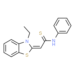ChemSpider 2D Image | (2E)-2-(3-Ethyl-1,3-benzothiazol-2(3H)-ylidene)-N-phenylethanethioamide | C17H16N2S2