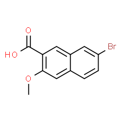 ChemSpider 2D Image | 7-Bromo-3-methoxy-2-naphthoic acid | C12H9BrO3