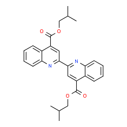 ChemSpider 2D Image | Diisobutyl 2,2'-biquinoline-4,4'-dicarboxylate | C28H28N2O4