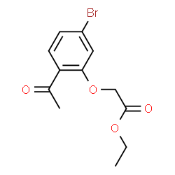 ChemSpider 2D Image | Ethyl (2-acetyl-5-bromophenoxy)acetate | C12H13BrO4