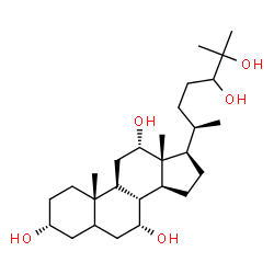 ChemSpider 2D Image | 5b-Cholestane-3a,7a,12a,24,25-pentol | C27H48O5