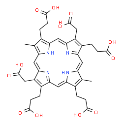 ChemSpider 2D Image | Hexacarboxylporphyrin III | C38H38N4O12