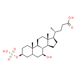 ChemSpider 2D Image | Ursodeoxycholic acid 3-sulfate | C24H40O7S