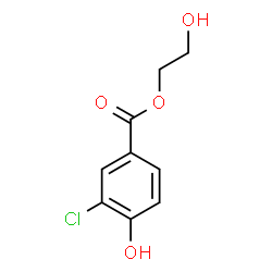 ChemSpider 2D Image | 2-Hydroxyethyl 3-chloro-4-hydroxybenzoate | C9H9ClO4