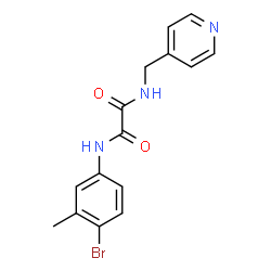 ChemSpider 2D Image | N-(4-Bromo-3-methylphenyl)-N'-(4-pyridinylmethyl)ethanediamide | C15H14BrN3O2