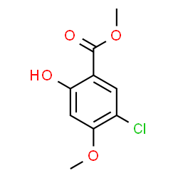 ChemSpider 2D Image | Methyl 5-chloro-2-hydroxy-4-methoxybenzoate | C9H9ClO4