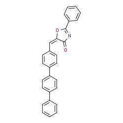 ChemSpider 2D Image | (5E)-2-Phenyl-5-(1,1':4',1''-terphenyl-4-ylmethylene)-1,3-oxazol-4(5H)-one | C28H19NO2