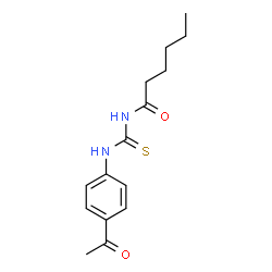 ChemSpider 2D Image | 1-(4-ACETYLPHENYL)-3-HEXANOYLTHIOUREA | C15H20N2O2S