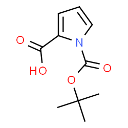 ChemSpider 2D Image | 1-[(tert-butoxy)carbonyl]-1H-pyrrole-2-carboxylic acid | C10H13NO4