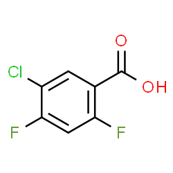 ChemSpider 2D Image | 5-Chloro-2,4-difluorobenzoic acid | C7H3ClF2O2