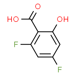 ChemSpider 2D Image | 2,4-Difluoro-6-hydroxybenzoic acid | C7H4F2O3