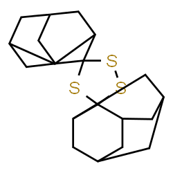 ChemSpider 2D Image | Dispiro[tricyclo[3.3.1.1~3,7~]decane-2,3'-[1,2,4]trithiolane-5',2''-tricyclo[3.3.1.1~3,7~]decane] | C20H28S3