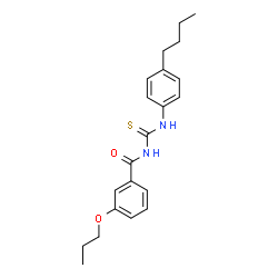 ChemSpider 2D Image | N-[(4-Butylphenyl)carbamothioyl]-3-propoxybenzamide | C21H26N2O2S