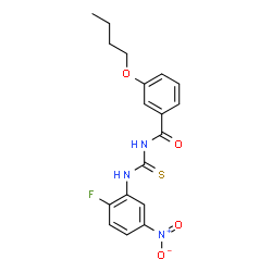 ChemSpider 2D Image | 3-Butoxy-N-[(2-fluoro-5-nitrophenyl)carbamothioyl]benzamide | C18H18FN3O4S