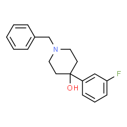 ChemSpider 2D Image | 1-Benzyl-4-(3-fluorophenyl)-4-piperidinol | C18H20FNO