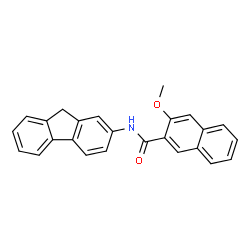 ChemSpider 2D Image | N-(9H-Fluoren-2-yl)-3-methoxy-2-naphthamide | C25H19NO2