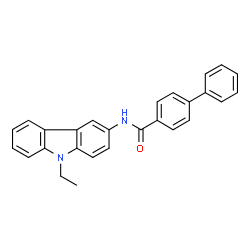 ChemSpider 2D Image | N-(9-Ethyl-9H-carbazol-3-yl)-4-biphenylcarboxamide | C27H22N2O