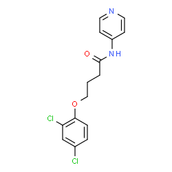 ChemSpider 2D Image | 4-(2,4-Dichlorophenoxy)-N-(4-pyridinyl)butanamide | C15H14Cl2N2O2