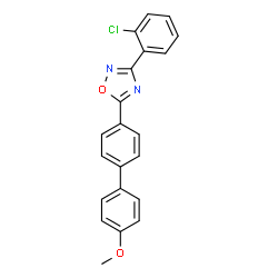 ChemSpider 2D Image | 3-(2-Chlorophenyl)-5-(4'-methoxy-4-biphenylyl)-1,2,4-oxadiazole | C21H15ClN2O2