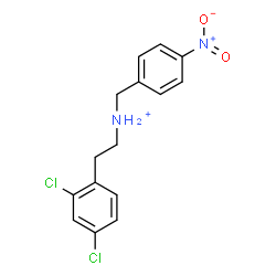 ChemSpider 2D Image | 2-(2,4-Dichlorophenyl)-N-(4-nitrobenzyl)ethanaminium | C15H15Cl2N2O2