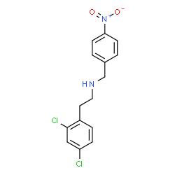 ChemSpider 2D Image | 2-(2,4-Dichlorophenyl)-N-(4-nitrobenzyl)ethanamine | C15H14Cl2N2O2