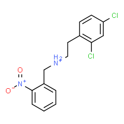 ChemSpider 2D Image | 2-(2,4-Dichlorophenyl)-N-(2-nitrobenzyl)ethanaminium | C15H15Cl2N2O2