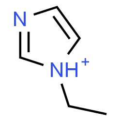 ChemSpider 2D Image | 1-Ethyl-1H-imidazol-1-ium | C5H9N2