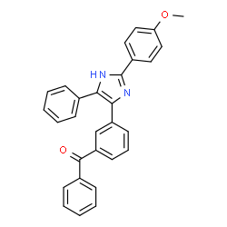 ChemSpider 2D Image | {3-[2-(4-Methoxyphenyl)-5-phenyl-1H-imidazol-4-yl]phenyl}(phenyl)methanone | C29H22N2O2